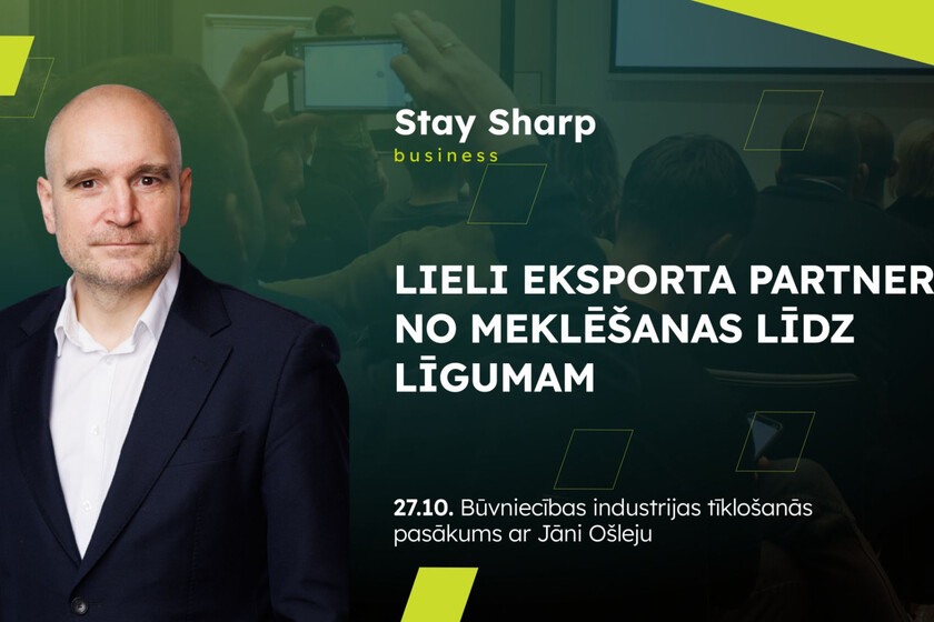 Stay Sharp business būvniecības industrijas tīklošanās vakars ar Jāni Ošleju 27. oktobrī, plkst. 16:30-20:30 tiekamies VERDĒ uz kārtējo Stay Sharp Business būvniecības industrijas tīklošanās pasākumu.
